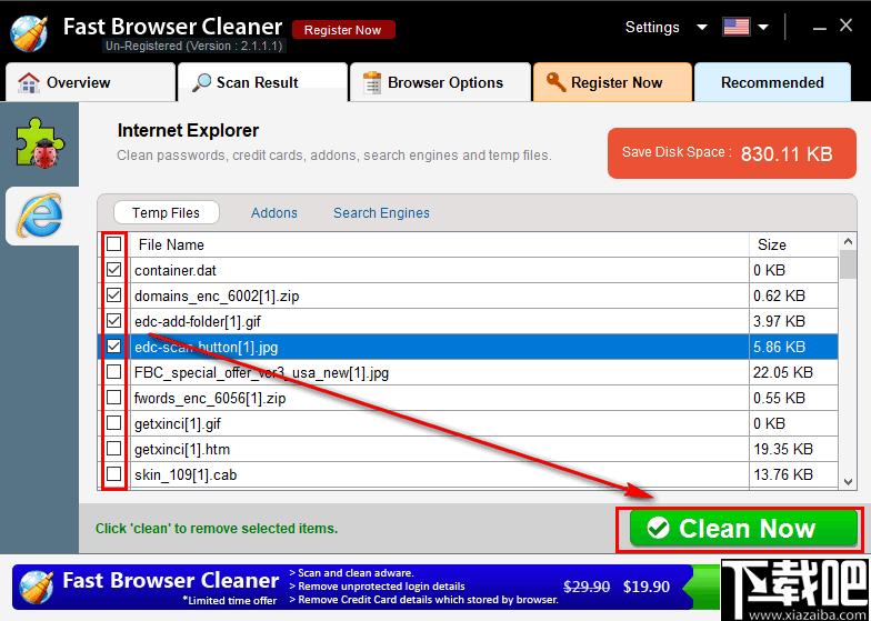 Fast Browser Cleaner下载,浏览器清理,隐私安全,数据清理